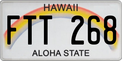 HI license plate FTT268