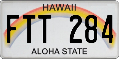 HI license plate FTT284