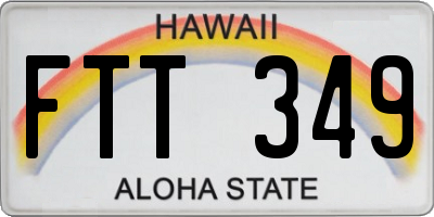 HI license plate FTT349
