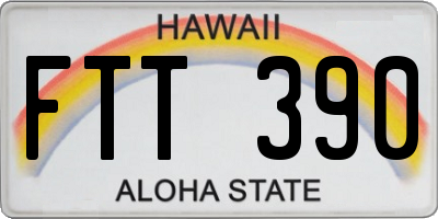 HI license plate FTT390