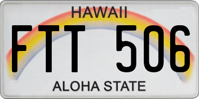 HI license plate FTT506