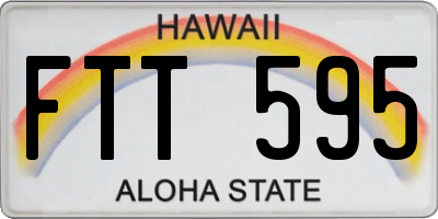 HI license plate FTT595