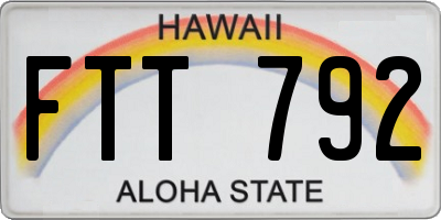 HI license plate FTT792