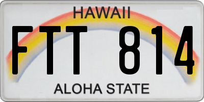 HI license plate FTT814