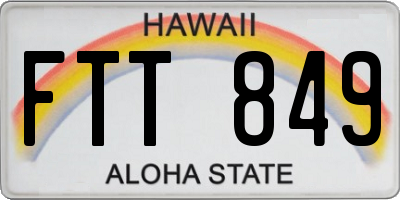 HI license plate FTT849