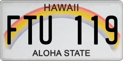 HI license plate FTU119