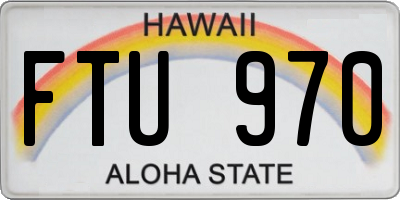 HI license plate FTU970