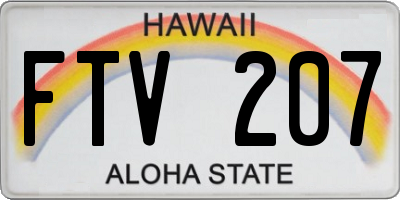 HI license plate FTV207