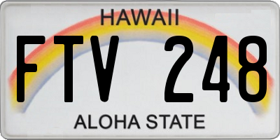 HI license plate FTV248
