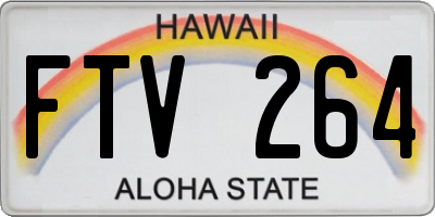 HI license plate FTV264