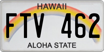 HI license plate FTV462