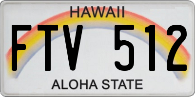 HI license plate FTV512
