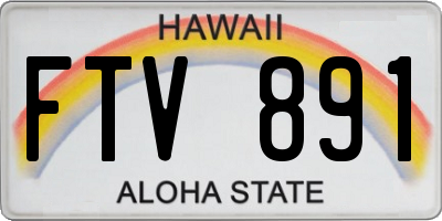 HI license plate FTV891