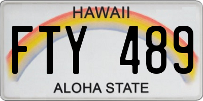 HI license plate FTY489