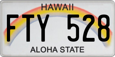 HI license plate FTY528