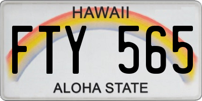HI license plate FTY565