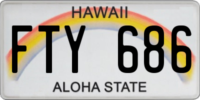 HI license plate FTY686