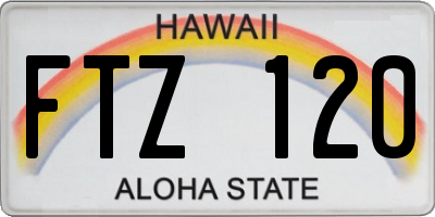 HI license plate FTZ120