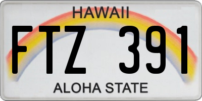 HI license plate FTZ391