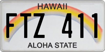 HI license plate FTZ411