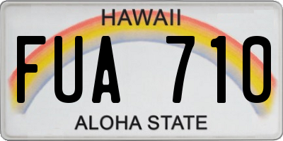 HI license plate FUA710