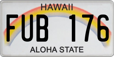 HI license plate FUB176