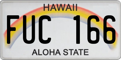 HI license plate FUC166