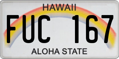 HI license plate FUC167