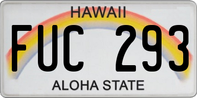 HI license plate FUC293