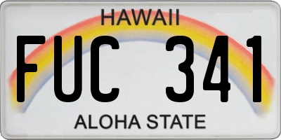 HI license plate FUC341