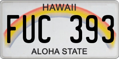 HI license plate FUC393