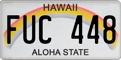 HI license plate FUC448