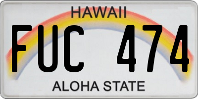 HI license plate FUC474
