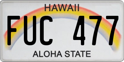 HI license plate FUC477