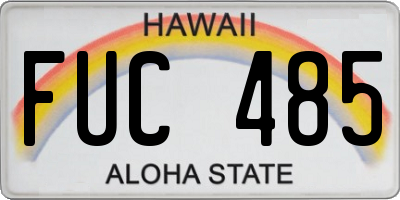 HI license plate FUC485