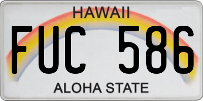 HI license plate FUC586