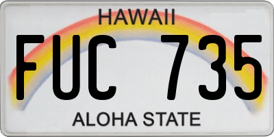 HI license plate FUC735