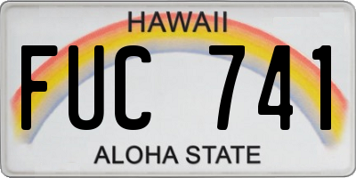 HI license plate FUC741
