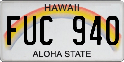 HI license plate FUC940
