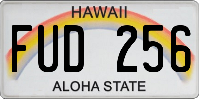 HI license plate FUD256