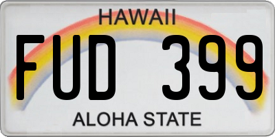 HI license plate FUD399