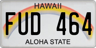 HI license plate FUD464