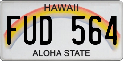 HI license plate FUD564