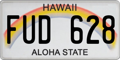HI license plate FUD628