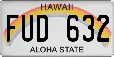 HI license plate FUD632