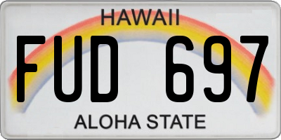 HI license plate FUD697
