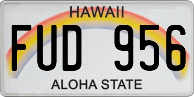 HI license plate FUD956