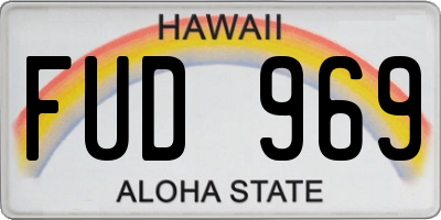 HI license plate FUD969