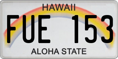 HI license plate FUE153