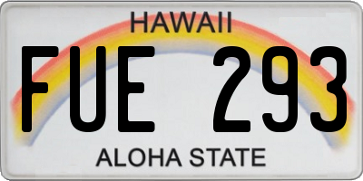 HI license plate FUE293